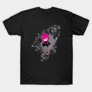 Emo Girl Anime Manga Illustration T-Shirt